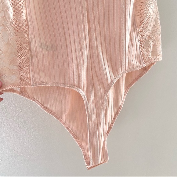 💔SOLD $225 Fleur Du Mal Lace Insert Ribbed Bodysuit - Picture 7 of 10